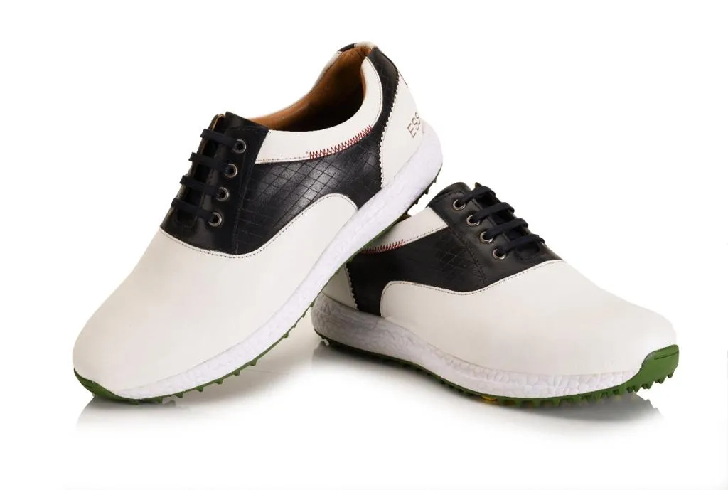 Waterproof Low Hiking Shoe Austin White Black-Golf Shoes