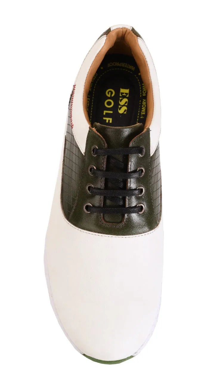 Austin White Olive-Golf Shoes Waterproof Sports Shoes