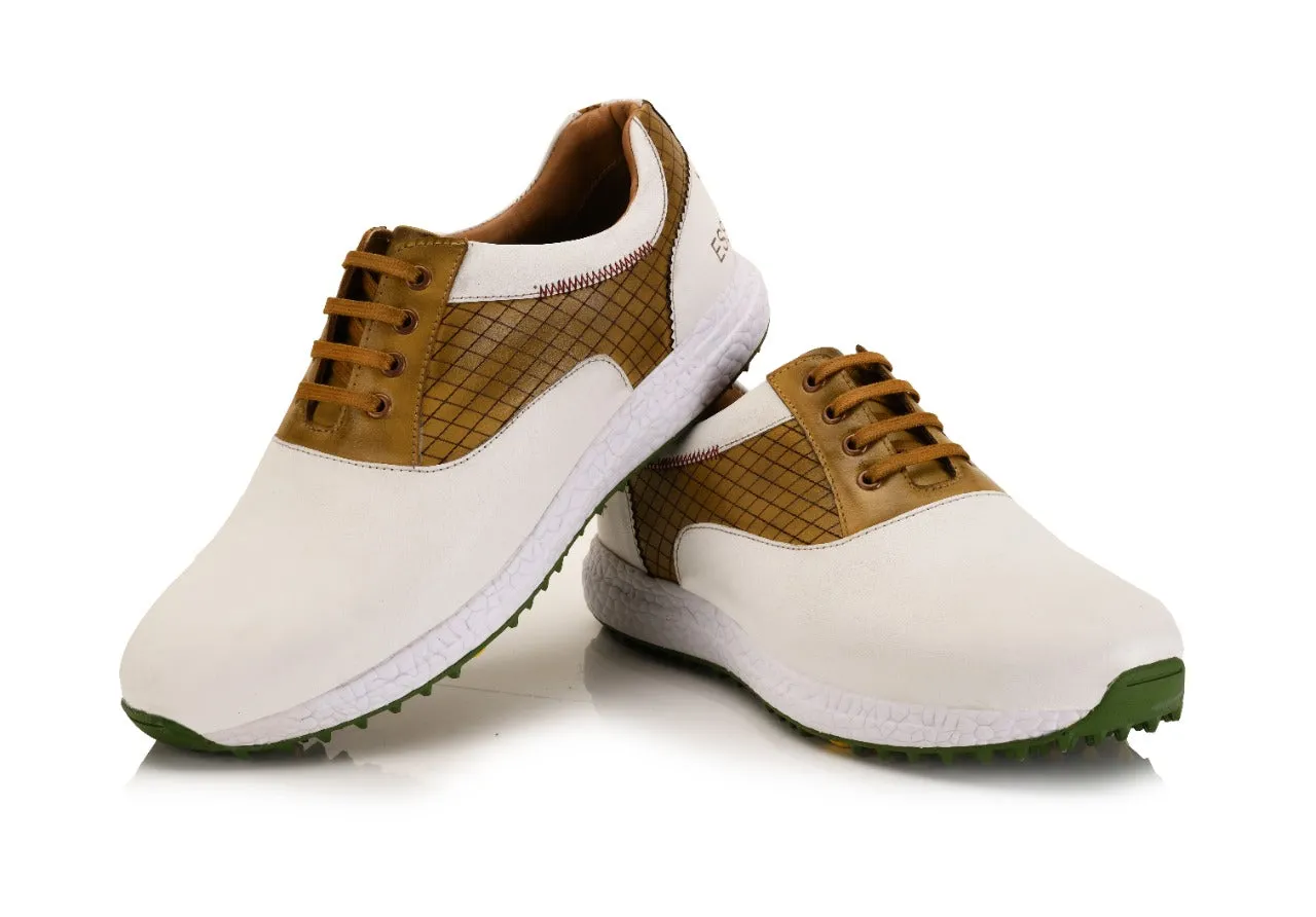 Waterproof Shoes For Farmers Austin White Yellow-Golf Shoes