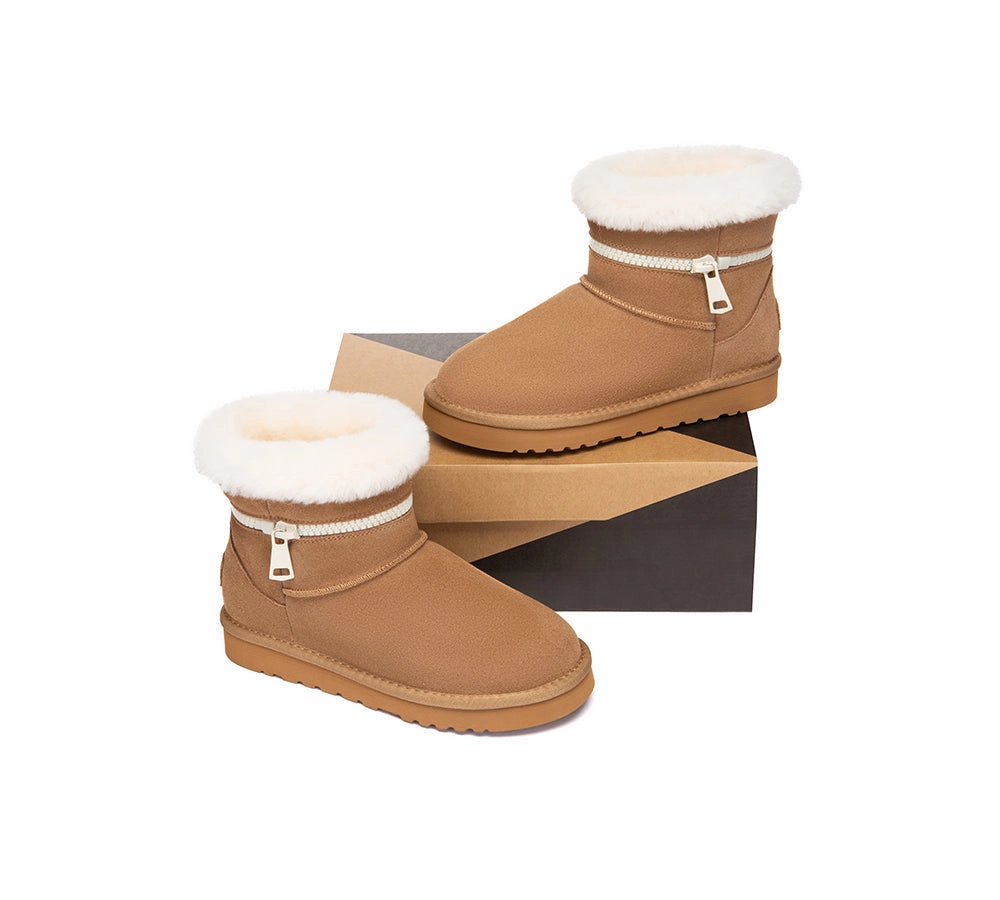 AUSTRALIAN SHEPHERD UGG Boots Sheepskin Wool Shearling Ankle Lienn Real Leather Boots