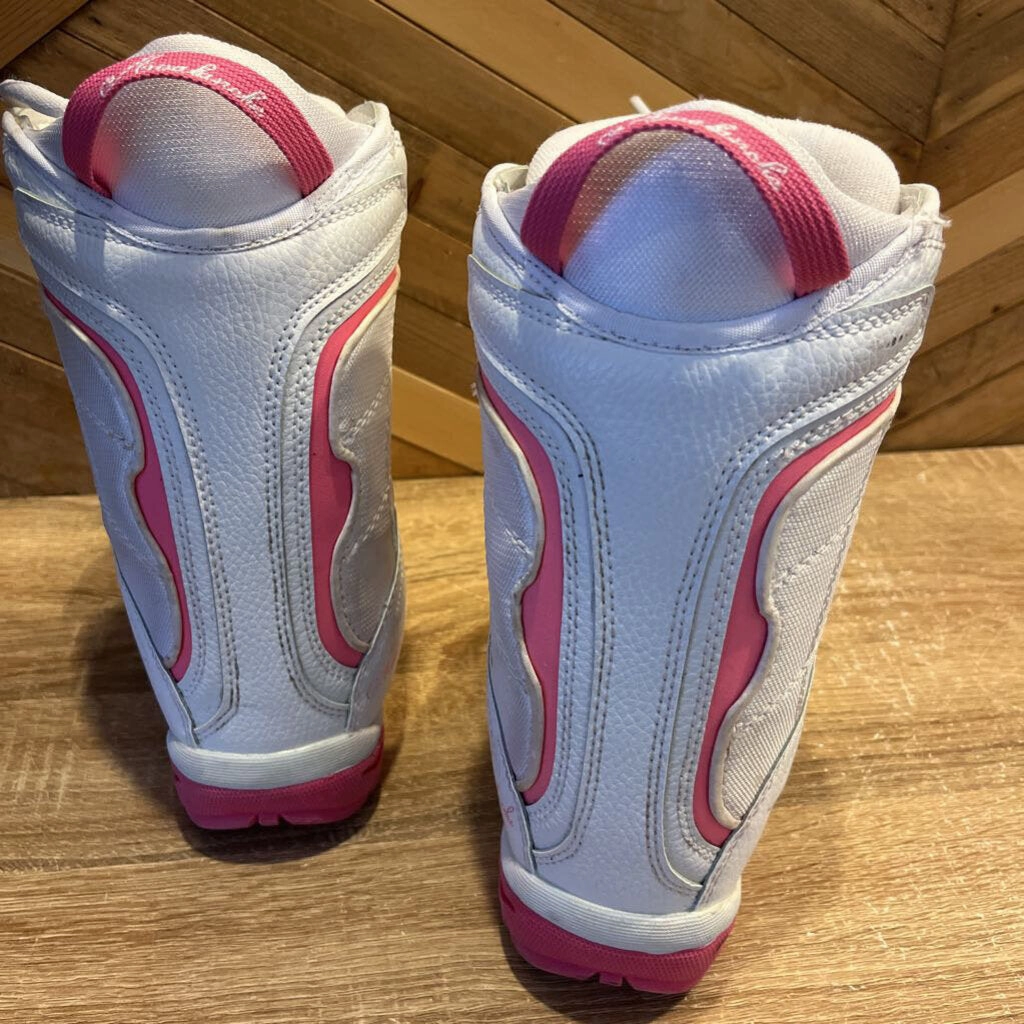 Mid Calf Snow Boots With Fur Avalanche - Youth Eclipse Board Boots - MSRP $189: White/Pink Detai; -children-4Y