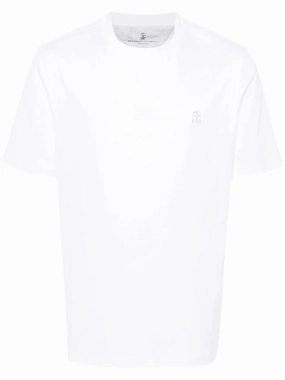 embroidered-logo cotton T-shirt Punk Rock