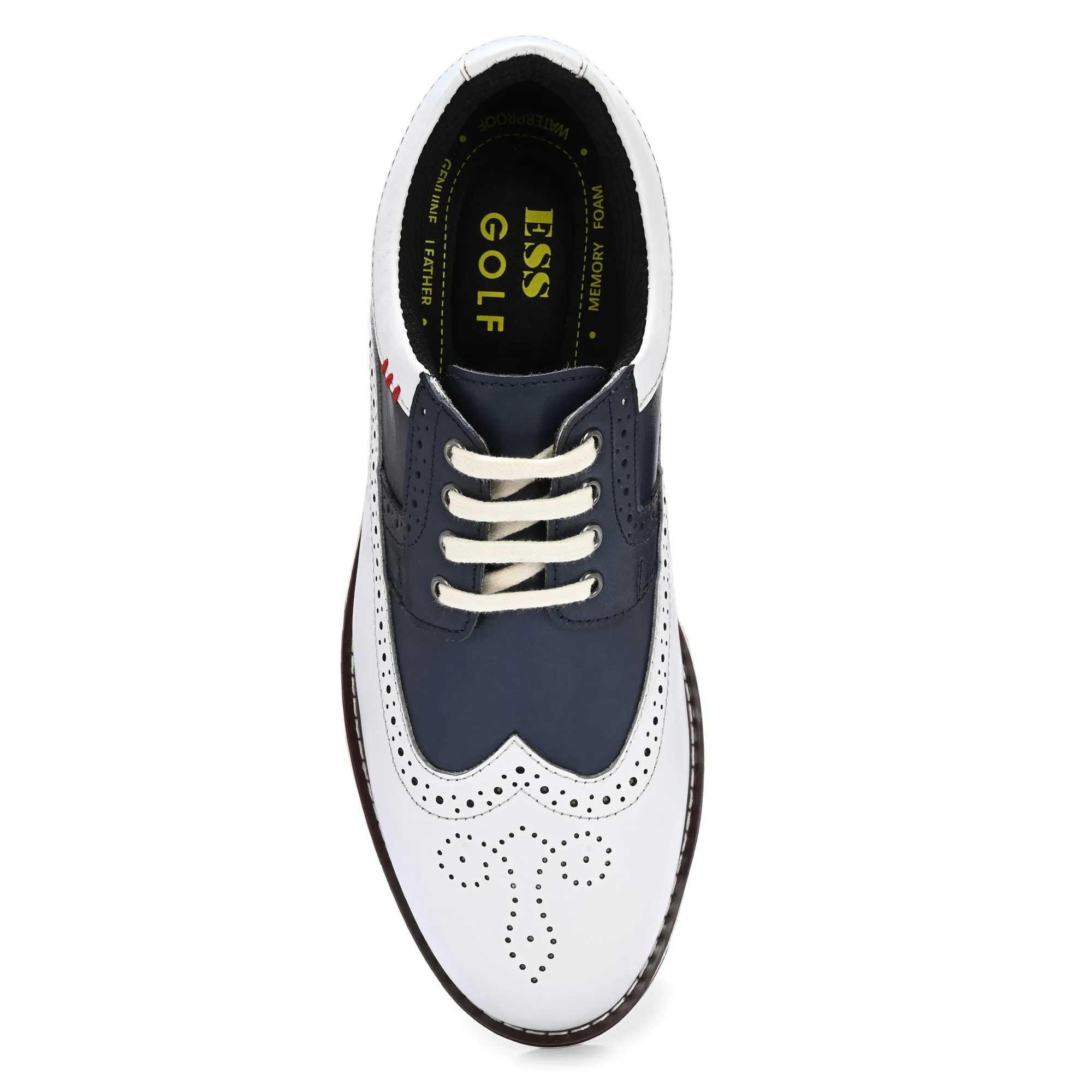 Ebay Waterproof Shoes Axis White - Blue- Golf Shoes