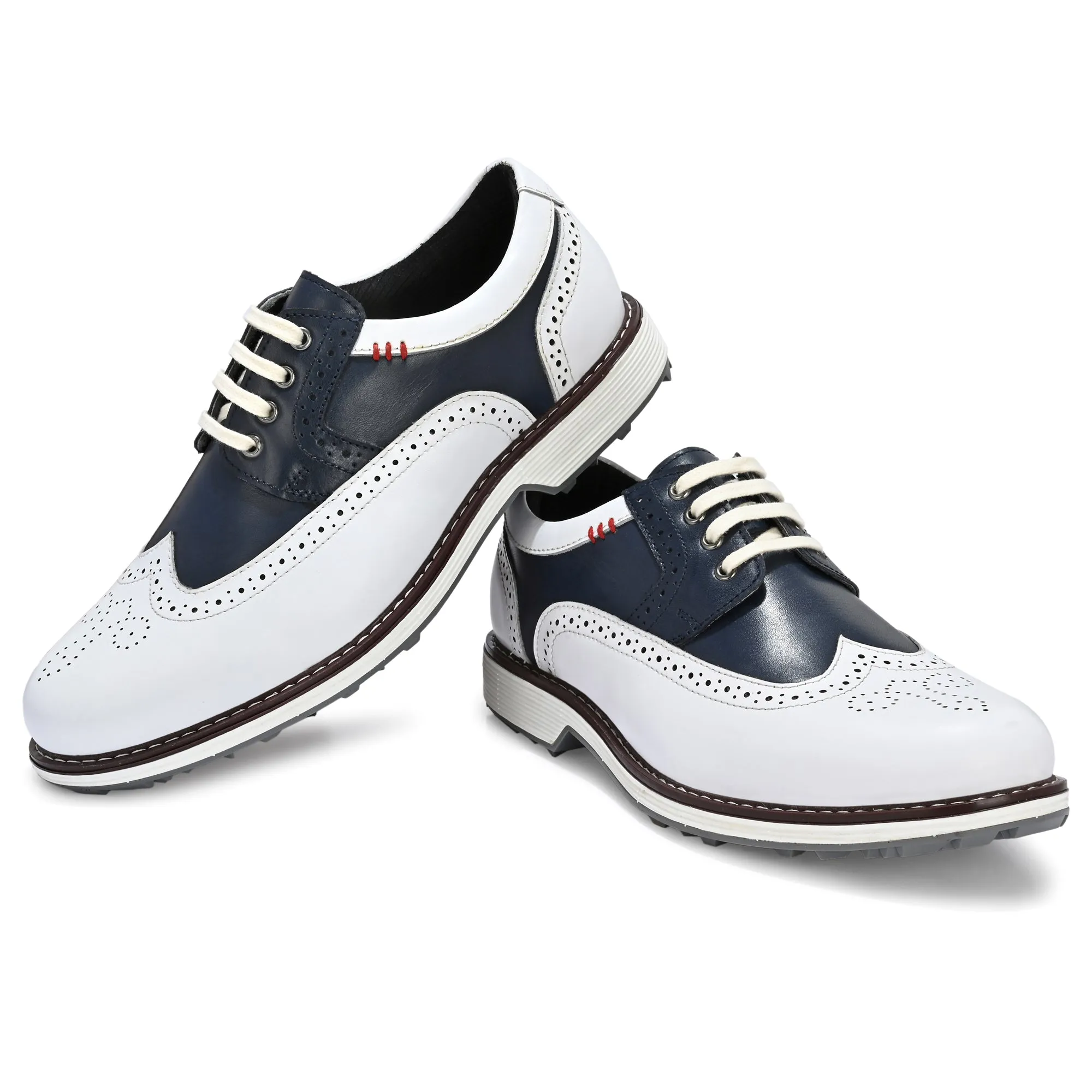 Fully Waterproof Shoes Axis White - Blue- Golf Shoes