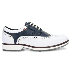 Rubber Waterproof Shoes Axis White - Blue- Golf Shoes