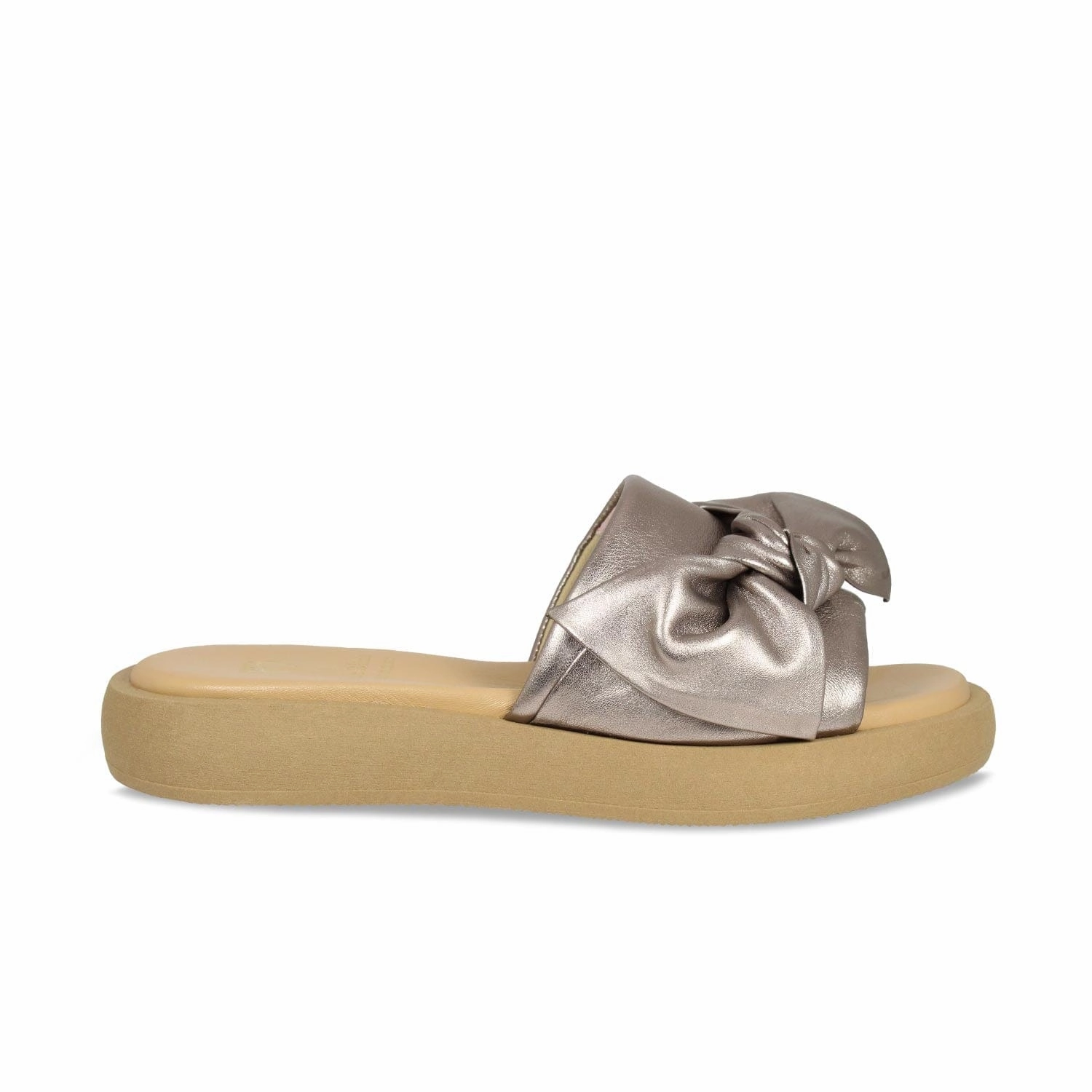 Bailey: Metallic Leather Performance Flip Flops