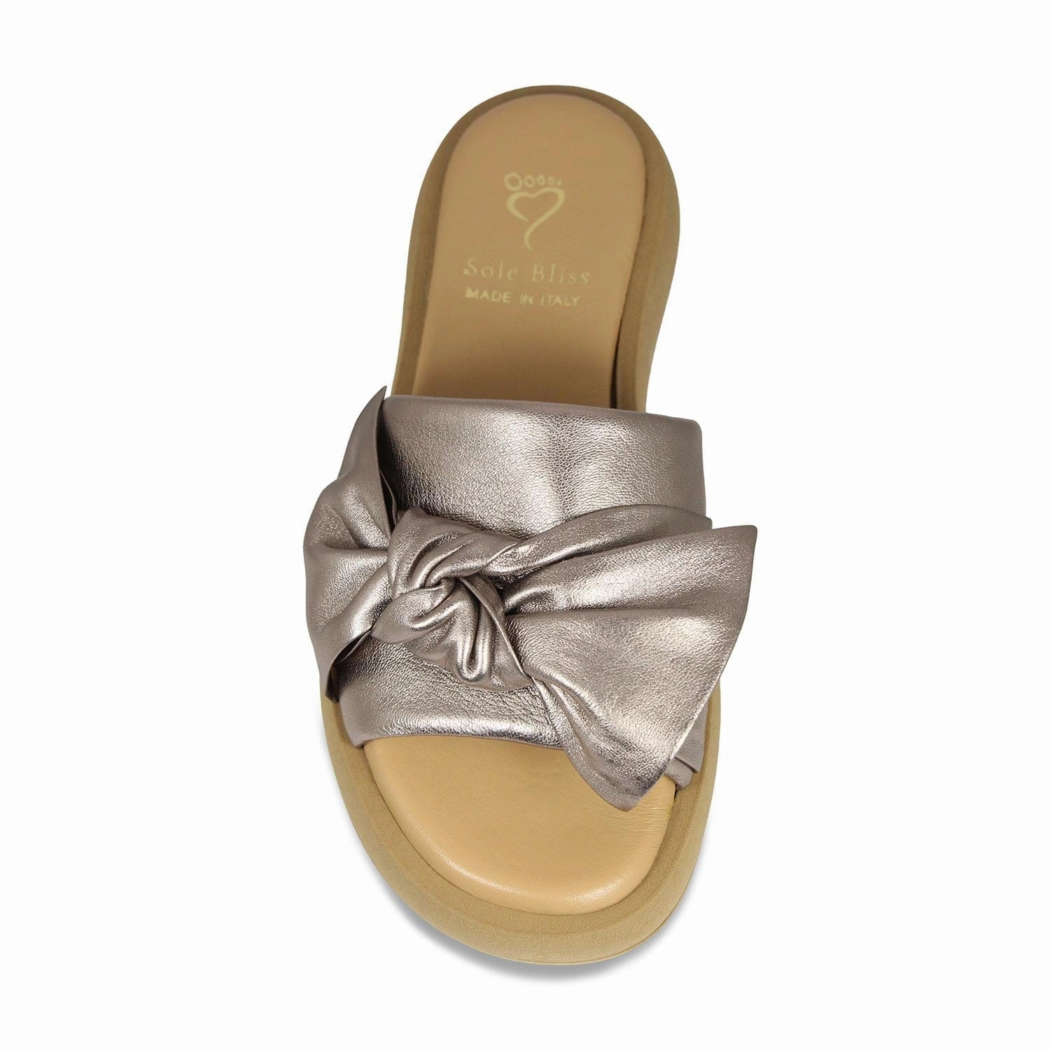 Flip Flops For Wide Feet Bailey: Metallic Leather
