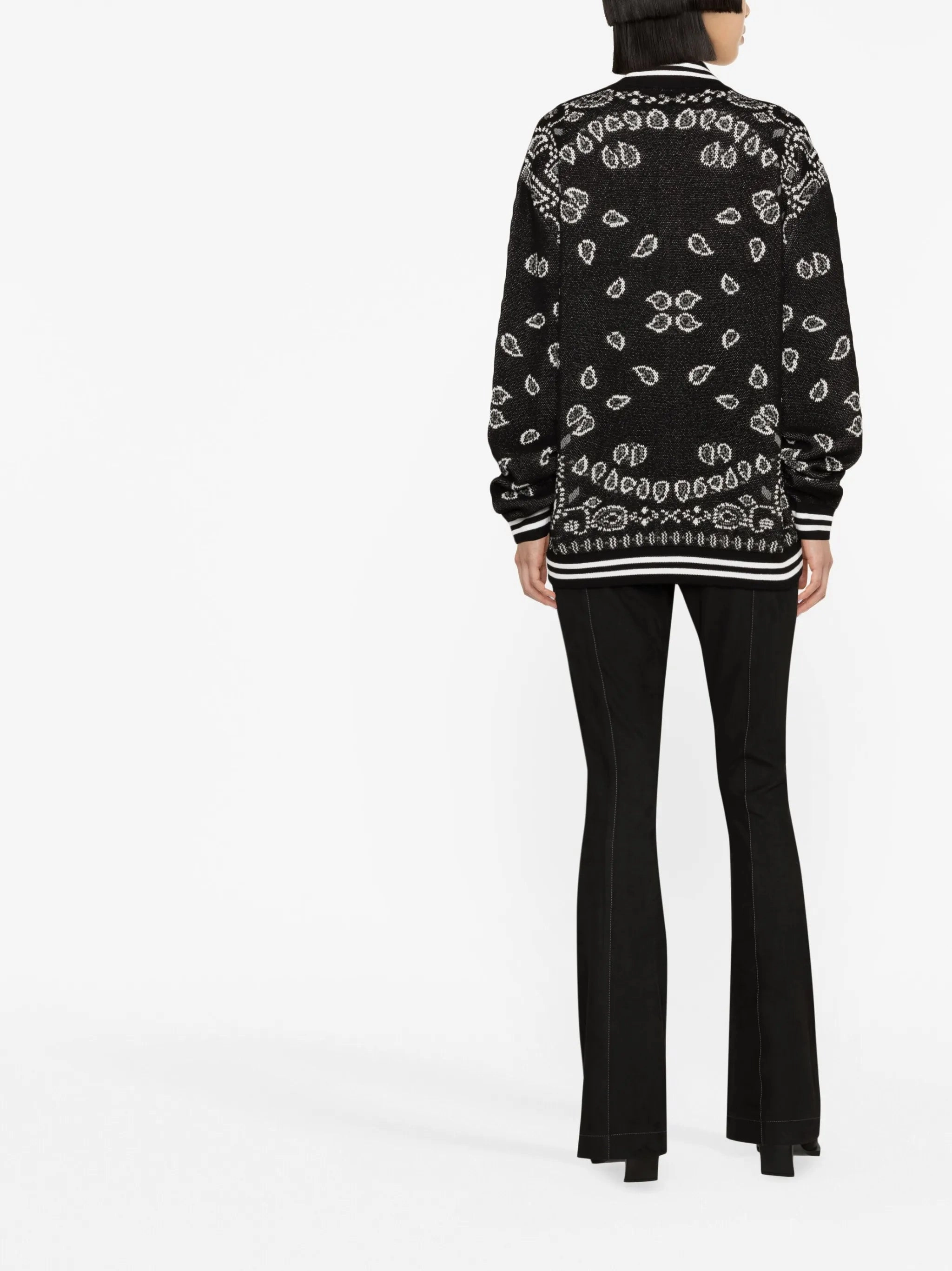 Monsoon Knitwear Dresses bandana-print intarsia-knit bomber