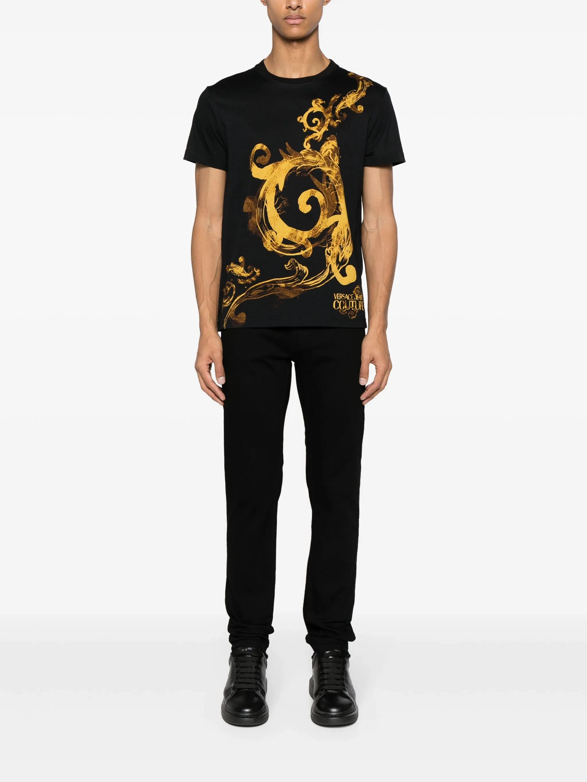 Cheerleader T Shirts Barocc-print cotton T-shirt