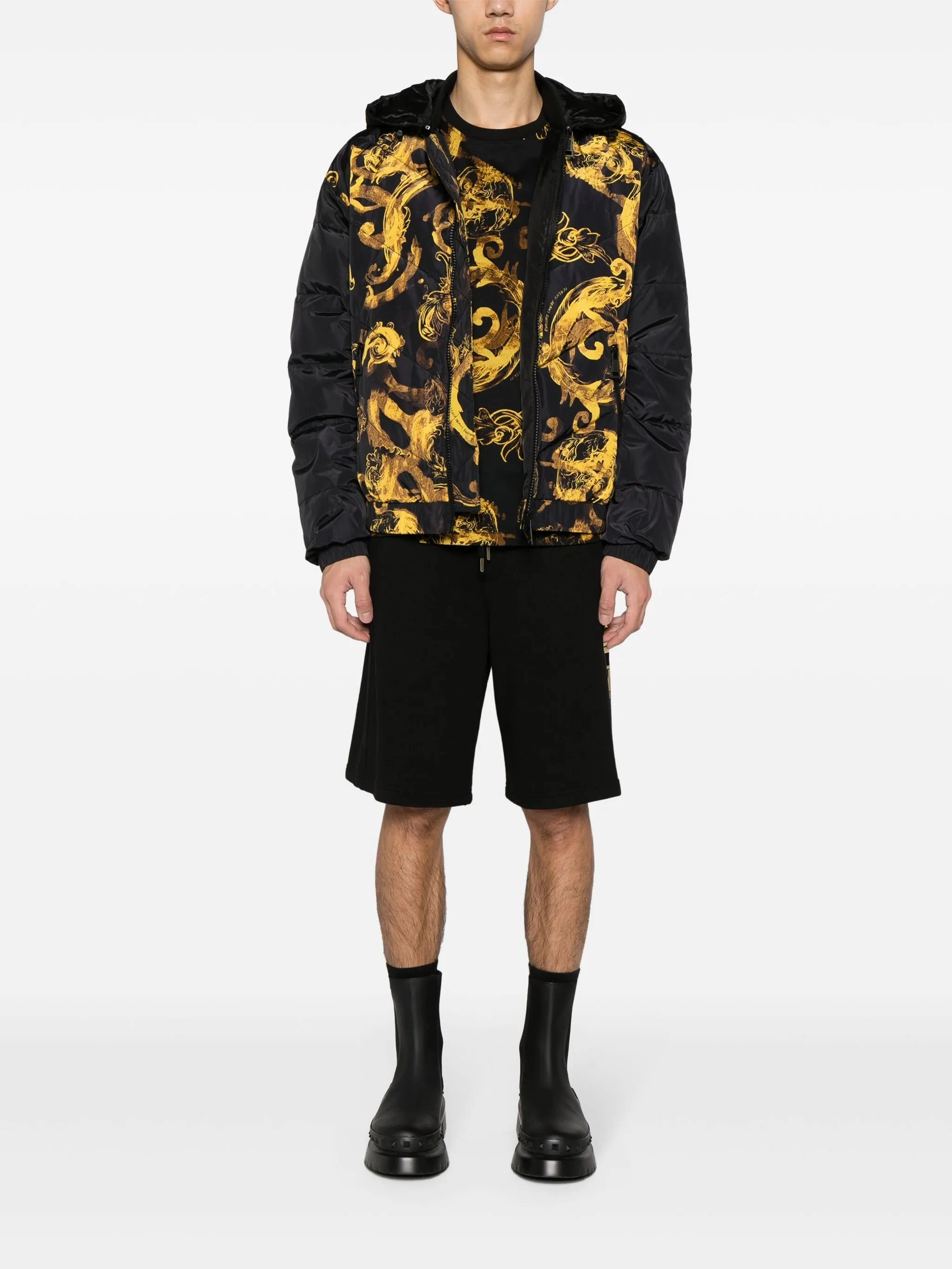 Baroque-print cotton T-shirt Labor Union T Shirts