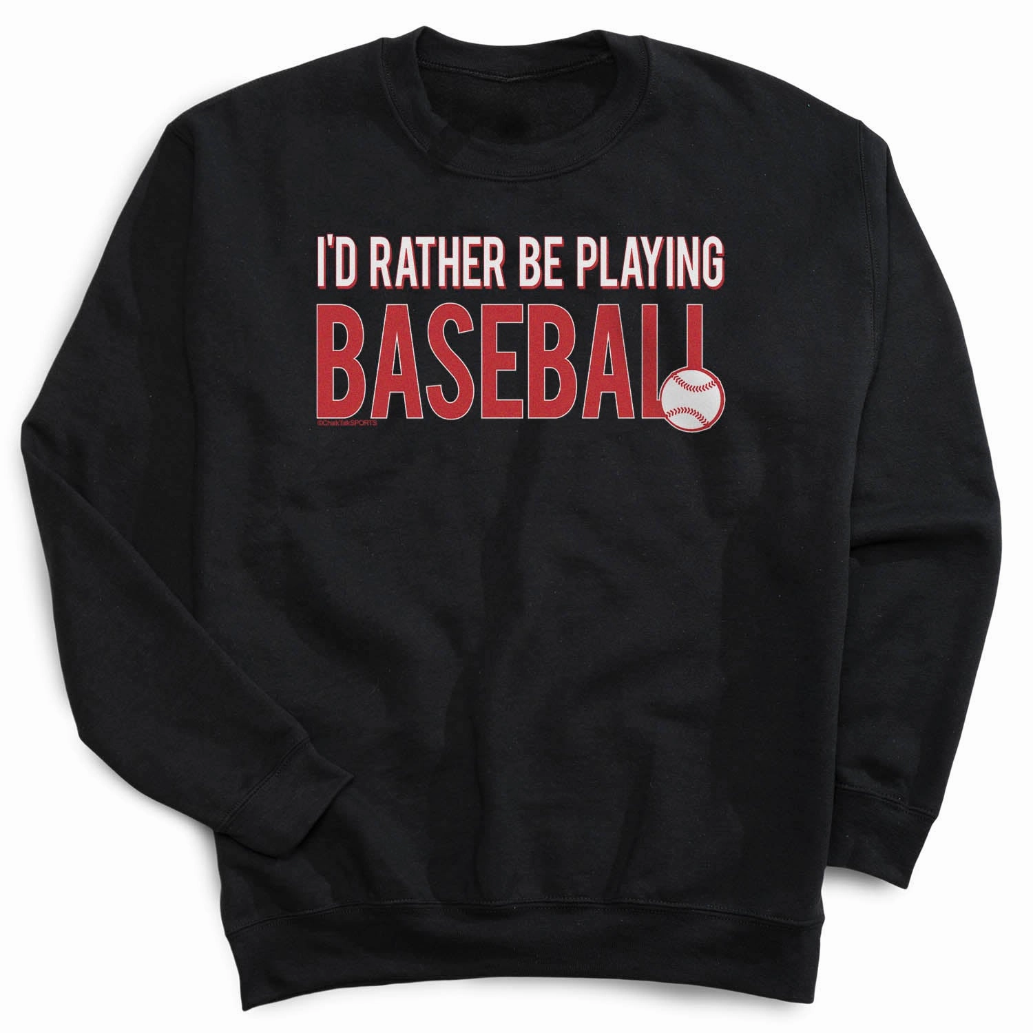 Alpha Omicron Pi Sweatshirts Baseball Crewneck Sweatshirt - I'd Rather Be Playing Baseball