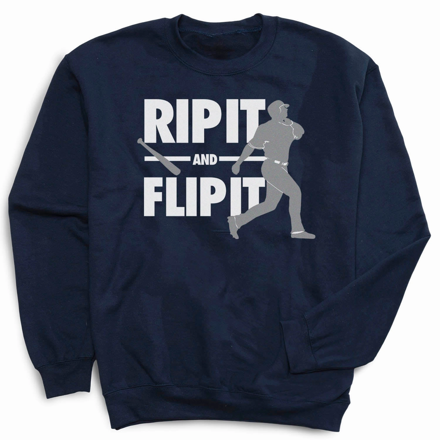 Crew Neck Sweatshirts For Baseball Crewneck Sweatshirt - Rip It Flip It