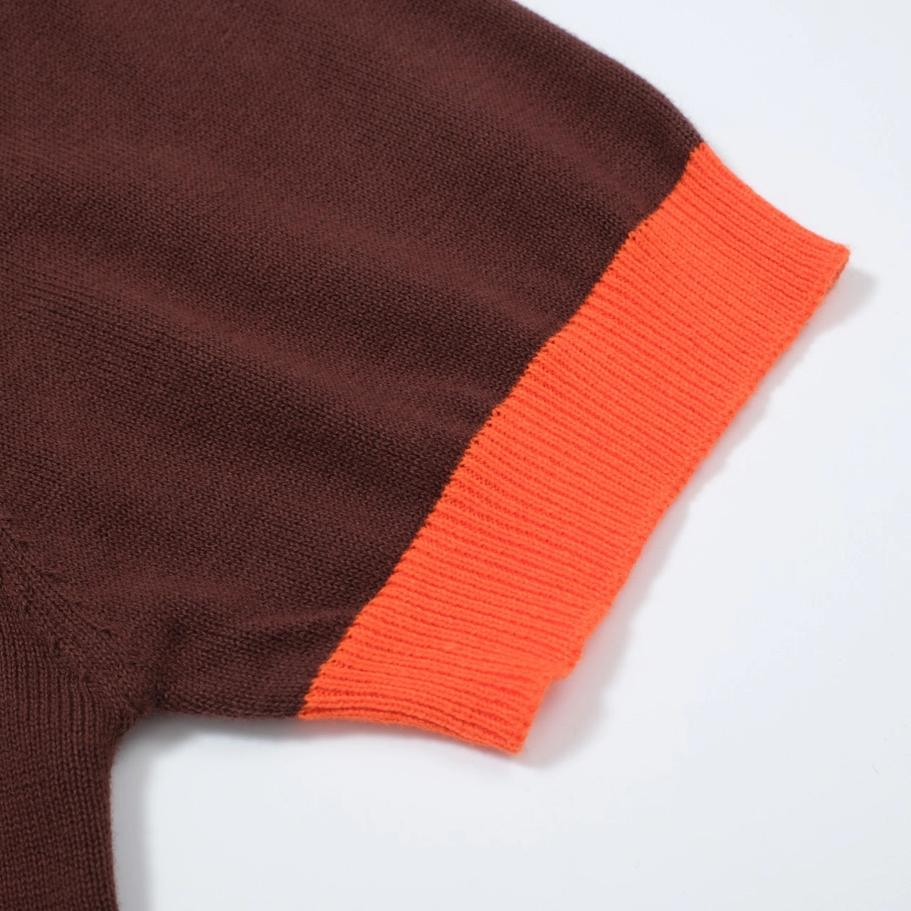 Women Orange Flowers Short Sleeves Brown Knitwear Elisabetta Franchi Knitwear