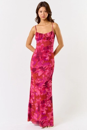 Hutch Tiered Tulle Maxi Dress Shannon Mesh Floral Maxi Dress