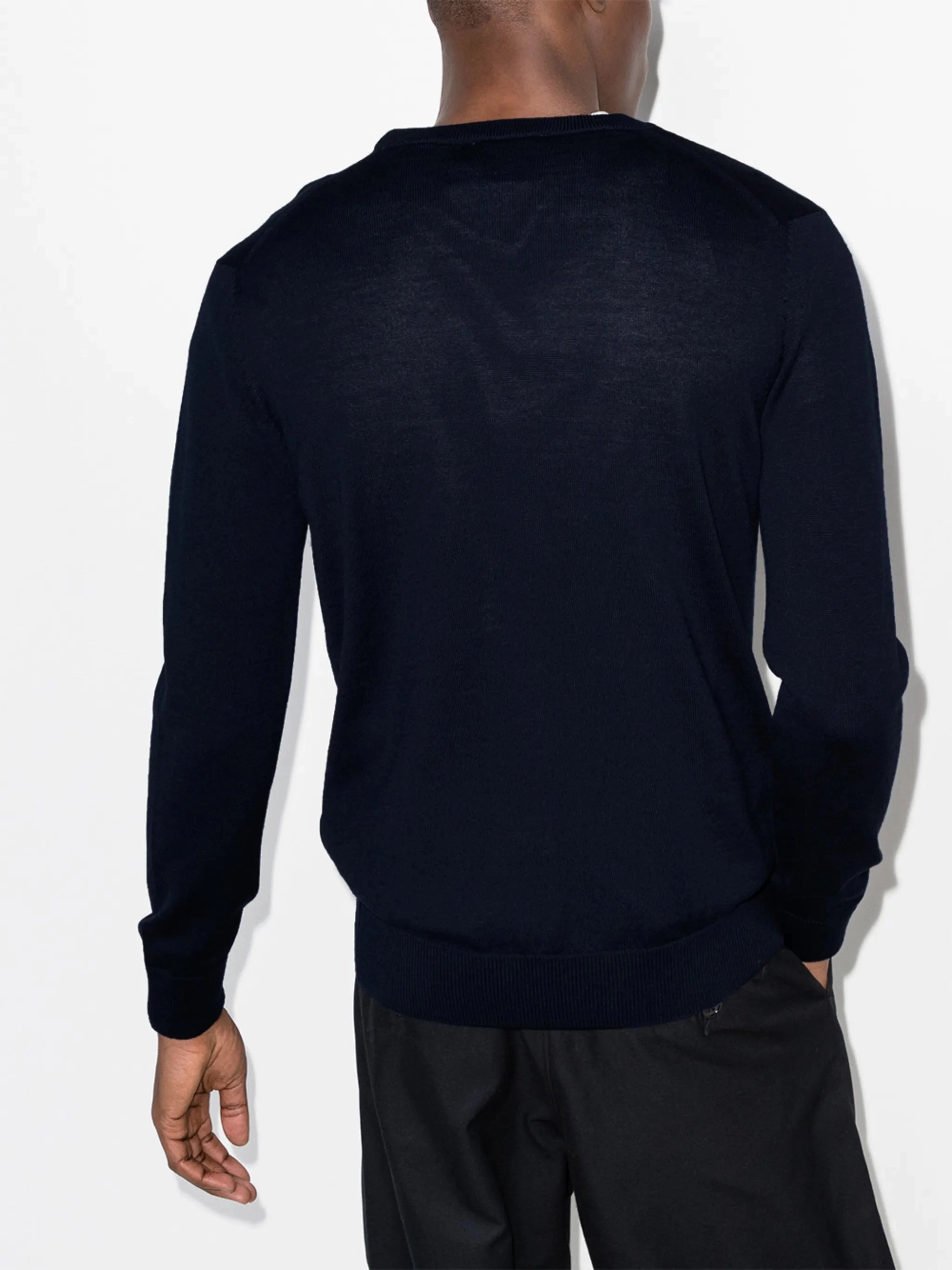 Swedish Knitwear Uk embroidered logo wool jumper