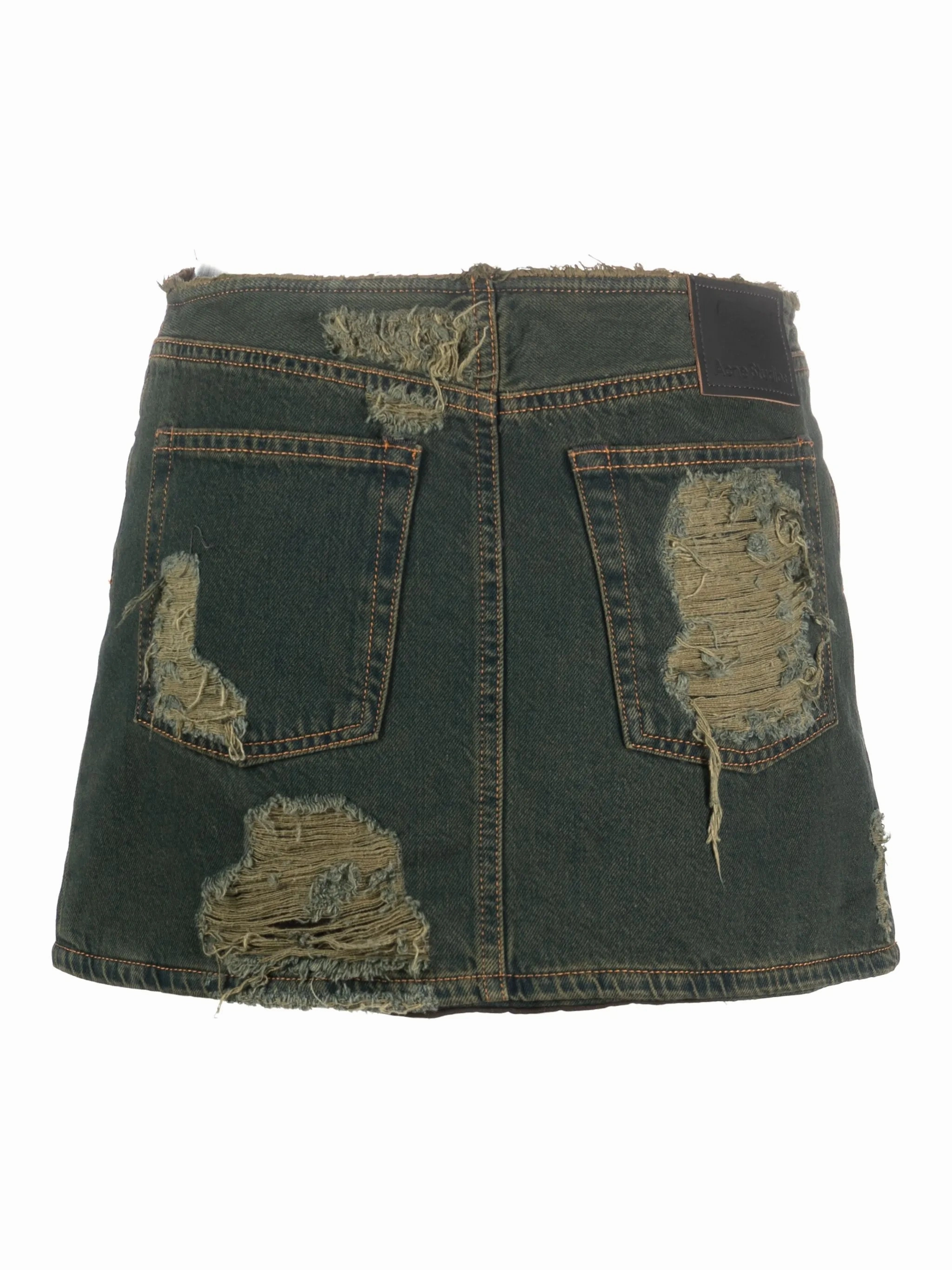 Kinds Of Dress distressed-effect denim skirt