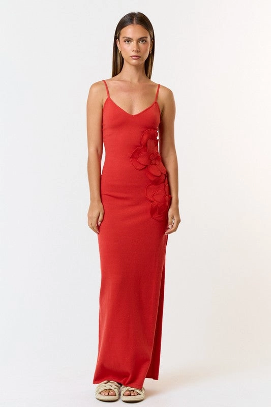 Beauty In Bloom Maxi Dress One Shoulder Cape Maxi Dress