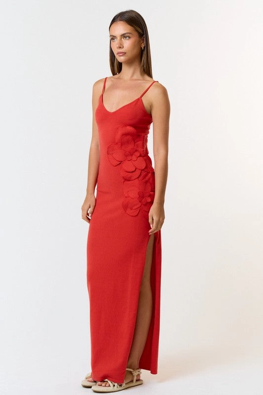 Maxi Dress With Side Slits Beauty In Bloom Maxi Dress
