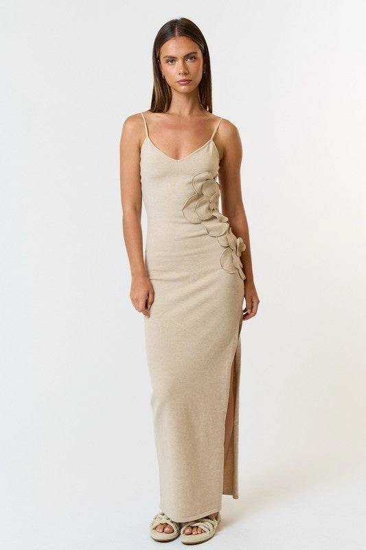 Beauty In Bloom Maxi Dress Poplin Rib Maxi Dress