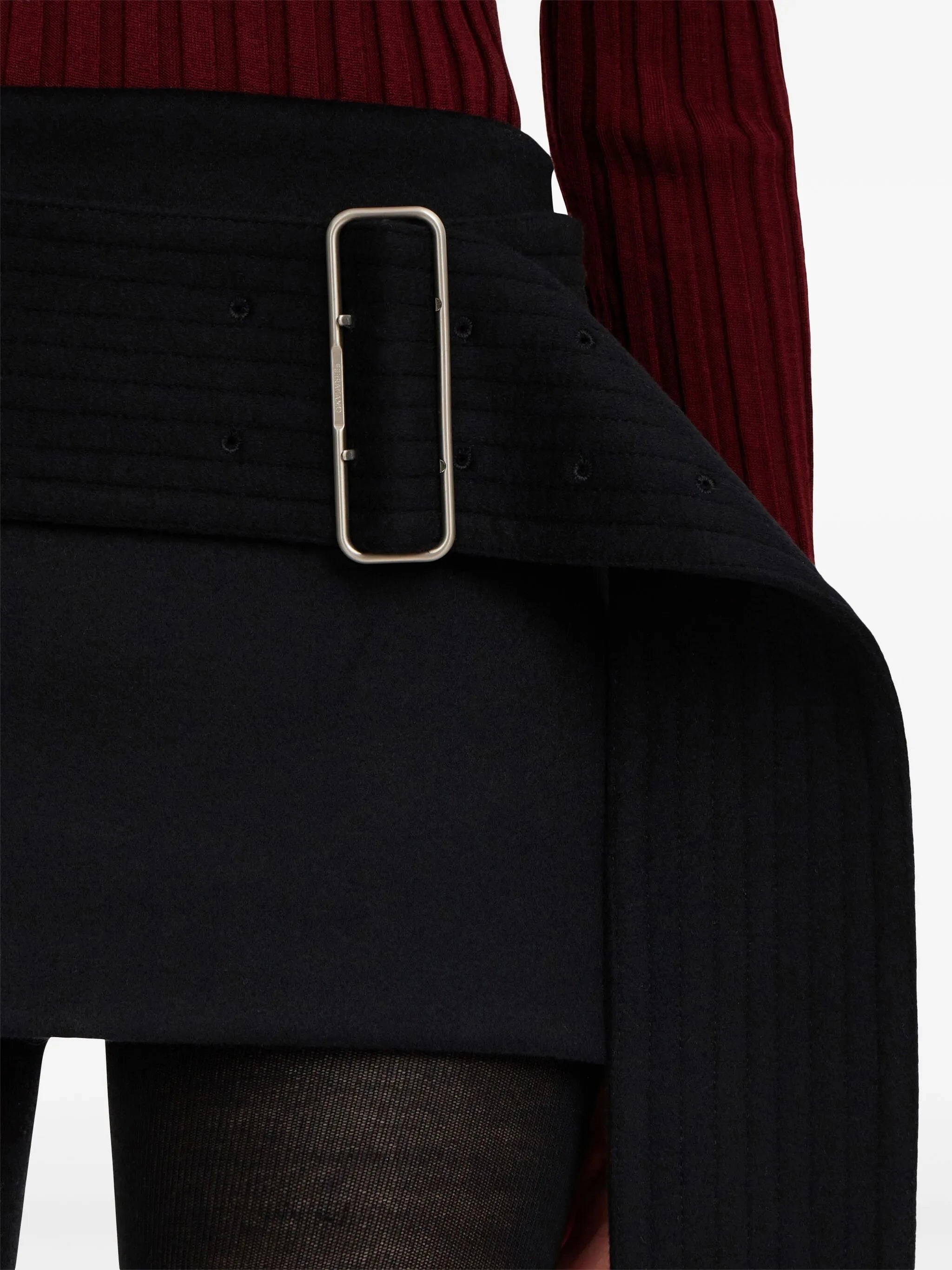 Rose Gold Bridesmaid Dress belted mini skirt