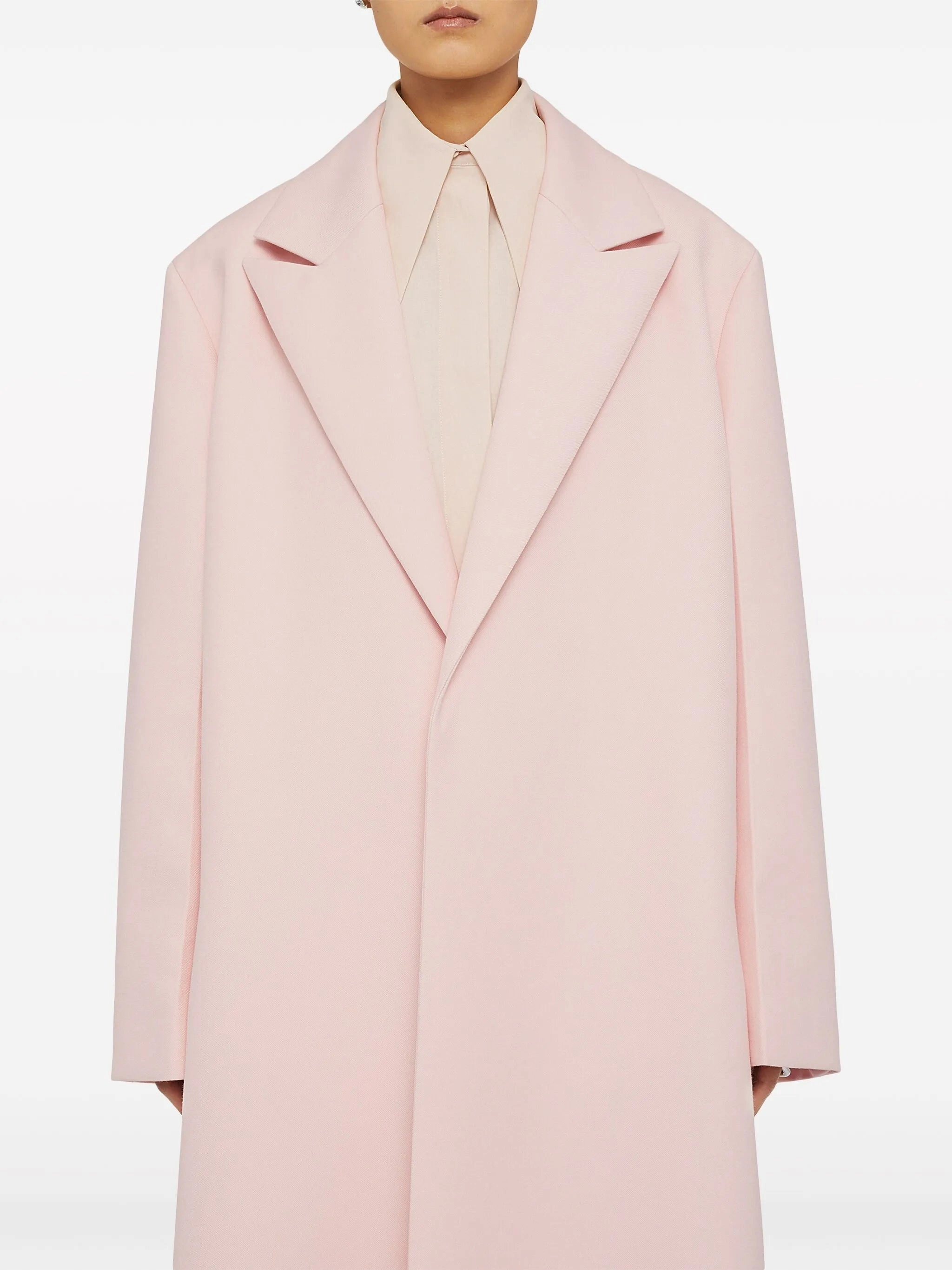belted peak-lapel coat Oversized Winter Coats