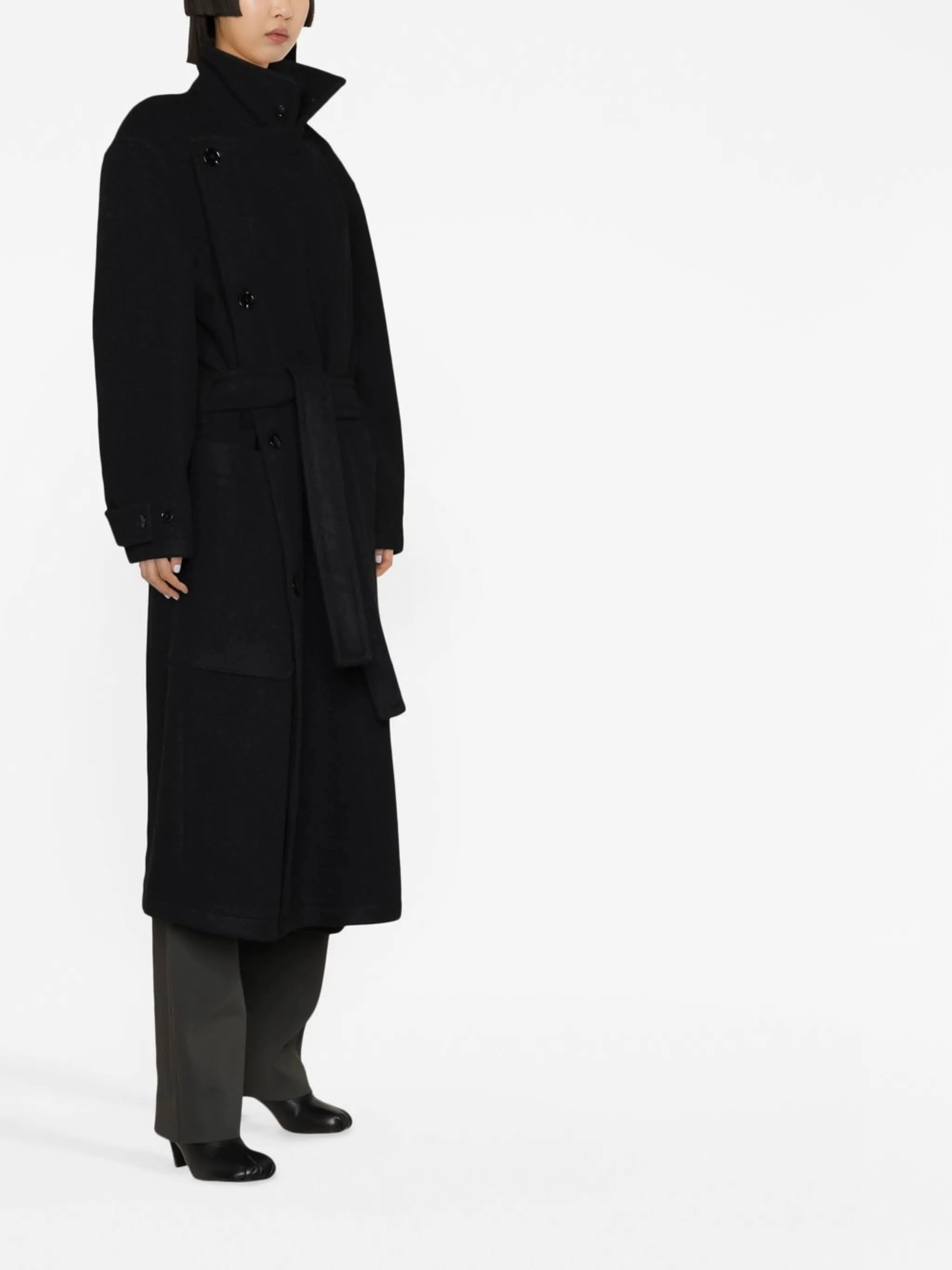 belted single-breasted coat Longline Teddy Coats