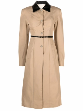 Winter Parka Coats belted single-breasted coat