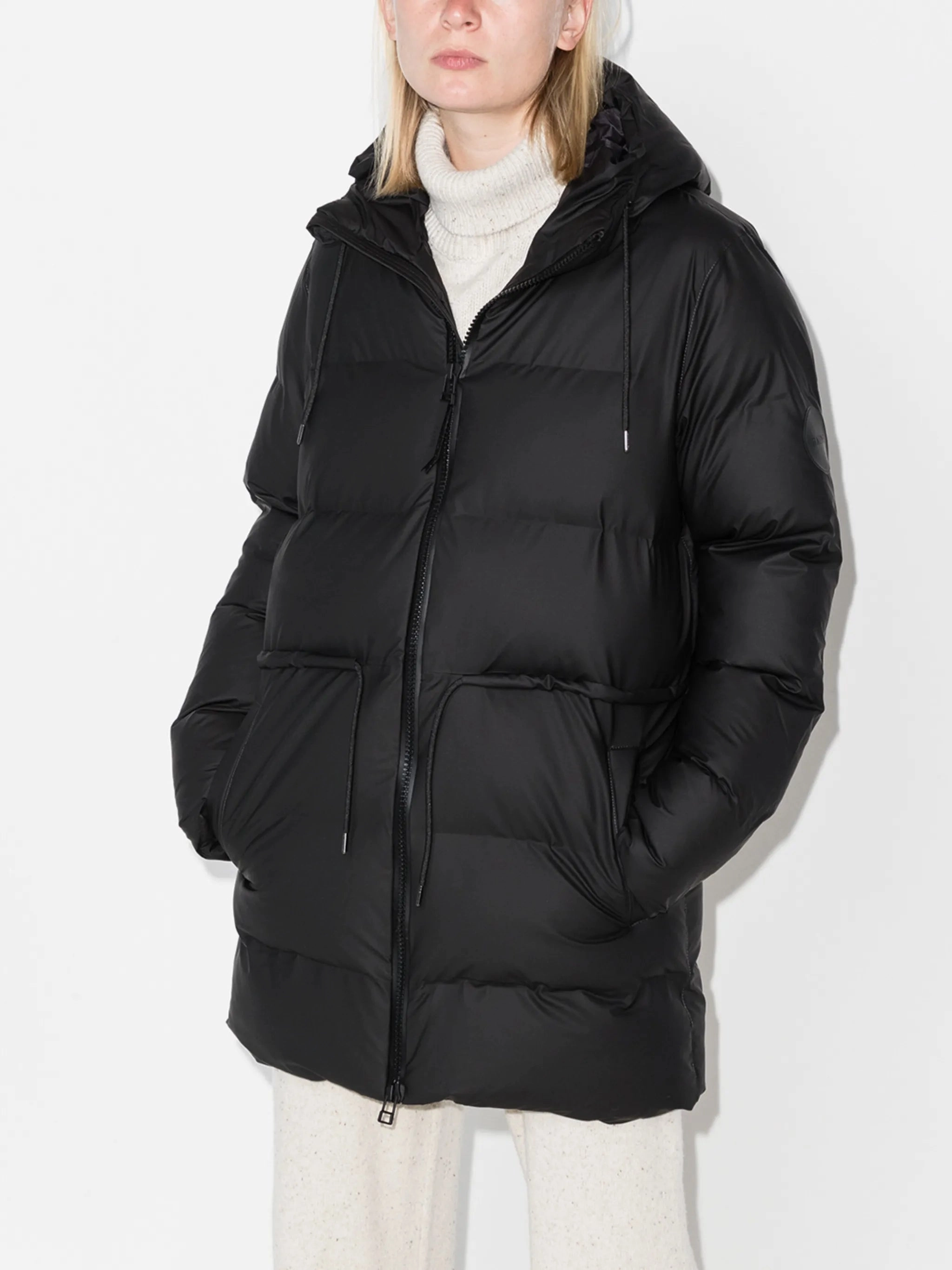 belted waist puffer coat Cole Haan Coats