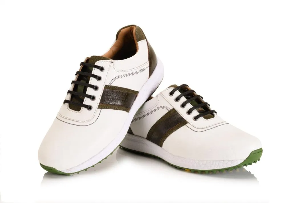 Berlin White Olive-Golf Shoes Best Low Top Waterproof Hiking Shoes