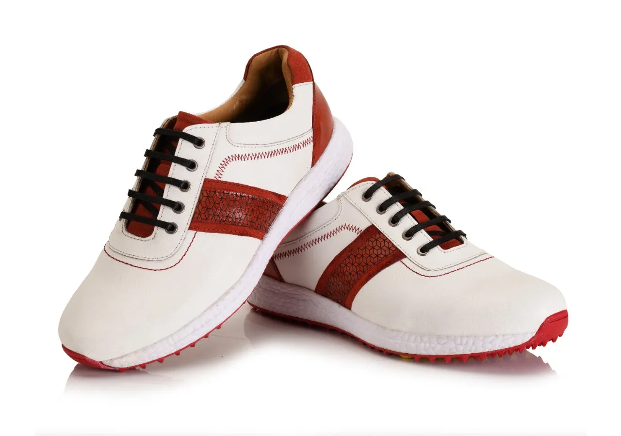 Berlin White Red-Golf Shoes Winter Waterproof Walking Shoes