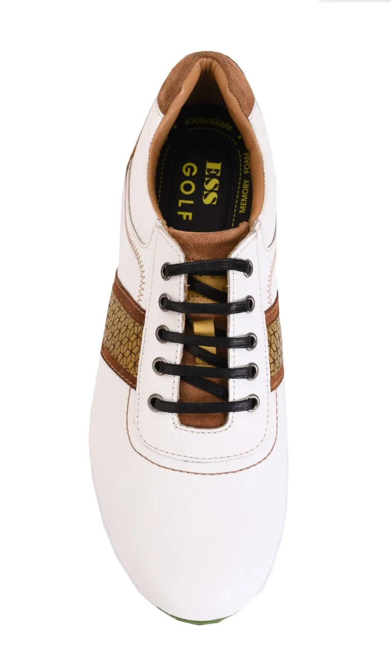 Berlin White Yellow-Golf Shoes Vtex Shoes