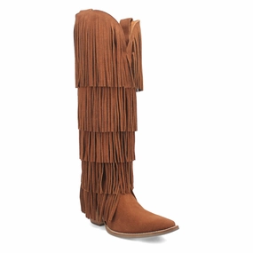 Extra Wide Calf Boots Online Exclusive | Dingo | Wild Child Suede Leather Boot in Brown **PREORDER