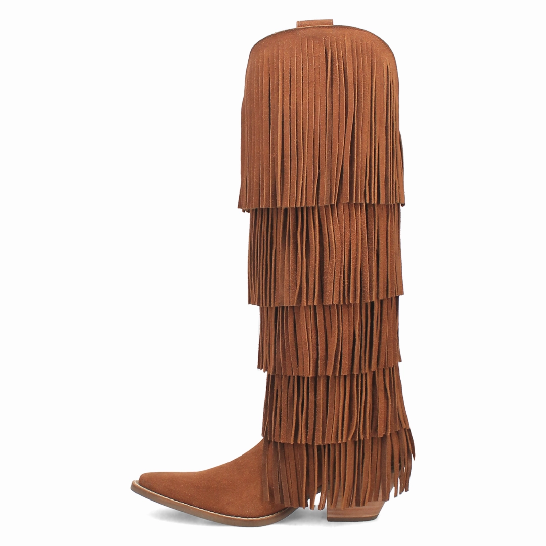 Nasty Gal Boots Online Exclusive | Dingo | Wild Child Suede Leather Boot in Brown **PREORDER