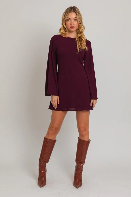 Asymmetrical Bodycon Mini Dress Beverly Bell Sleeve Mini Dress
