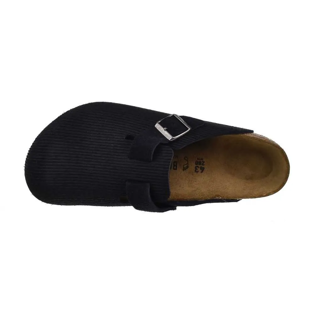 Comfortable Wedge Sandals Birkenstock Boston BS Men's Sandals Corduroy Midnight 1026108