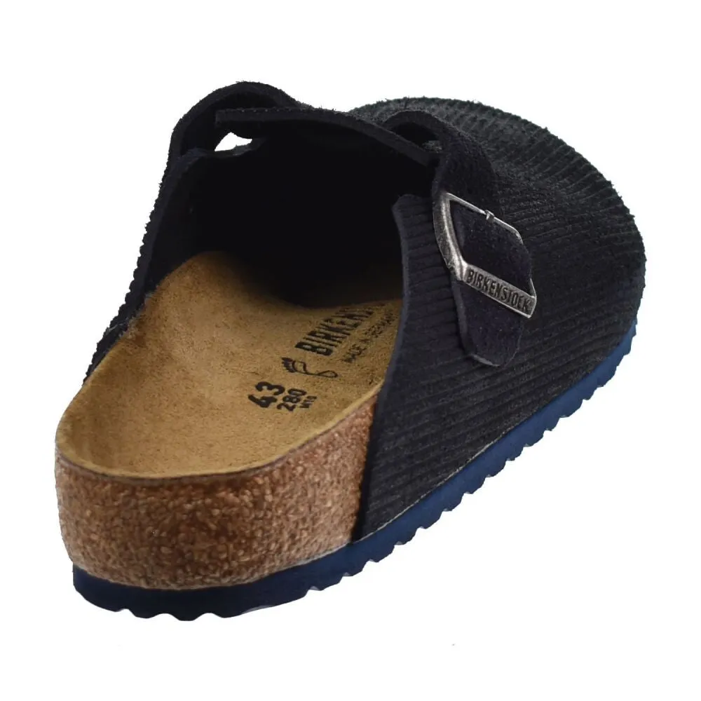Euro Soft Sandals Birkenstock Boston BS Men's Sandals Corduroy Midnight 1026108