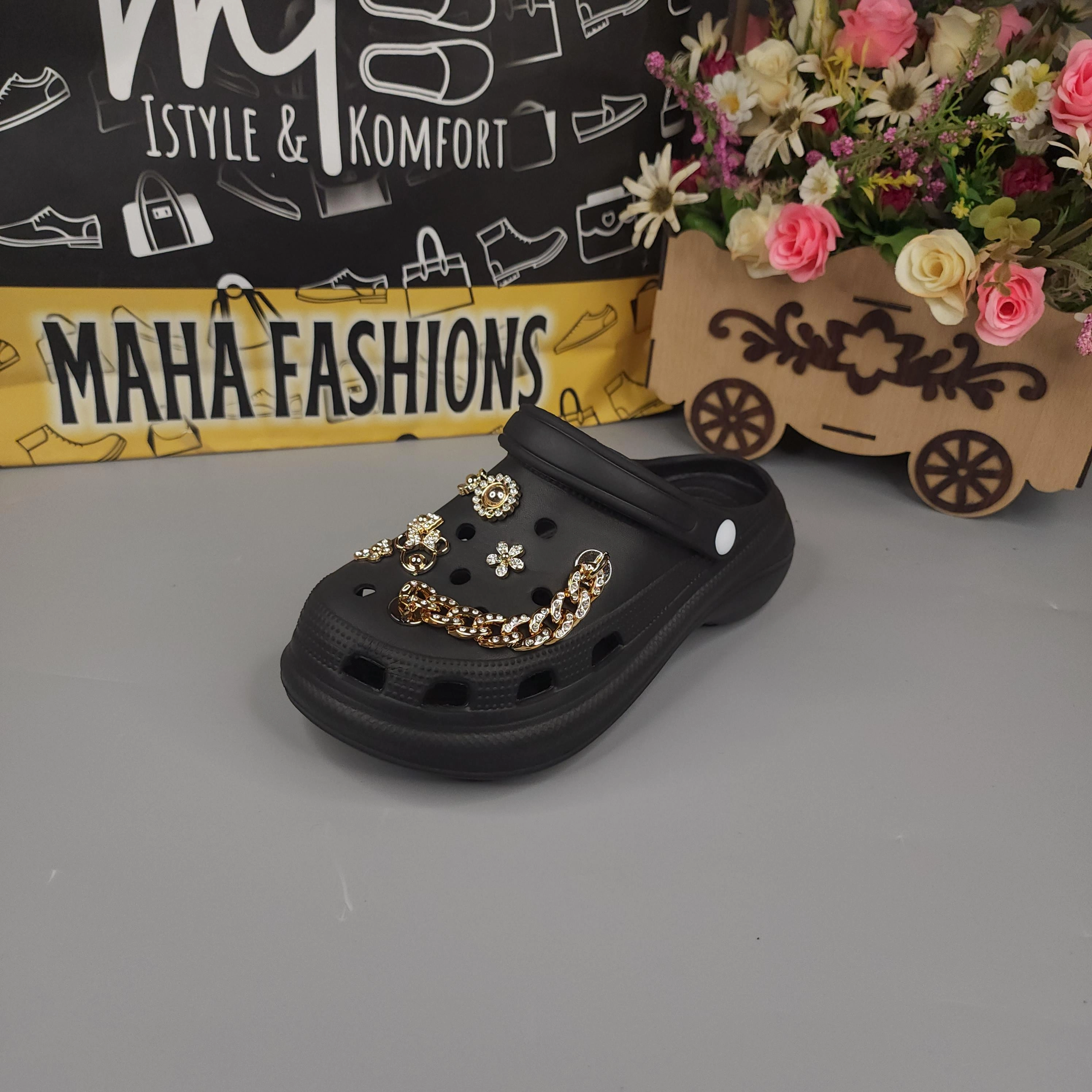 Black Casual Slipper Sandals Indoor Sandals