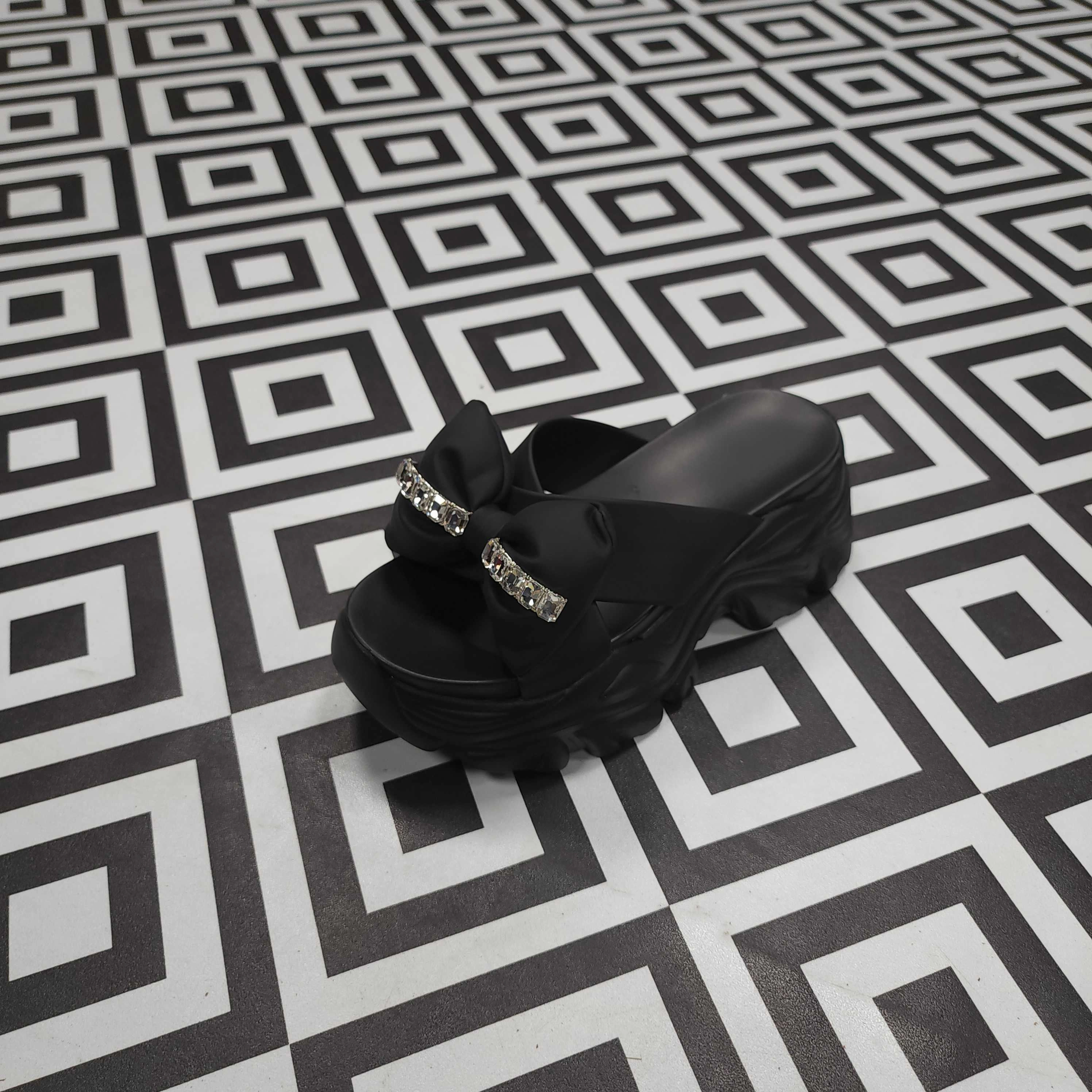 Small Wedge Sandals Black Platform Sandals