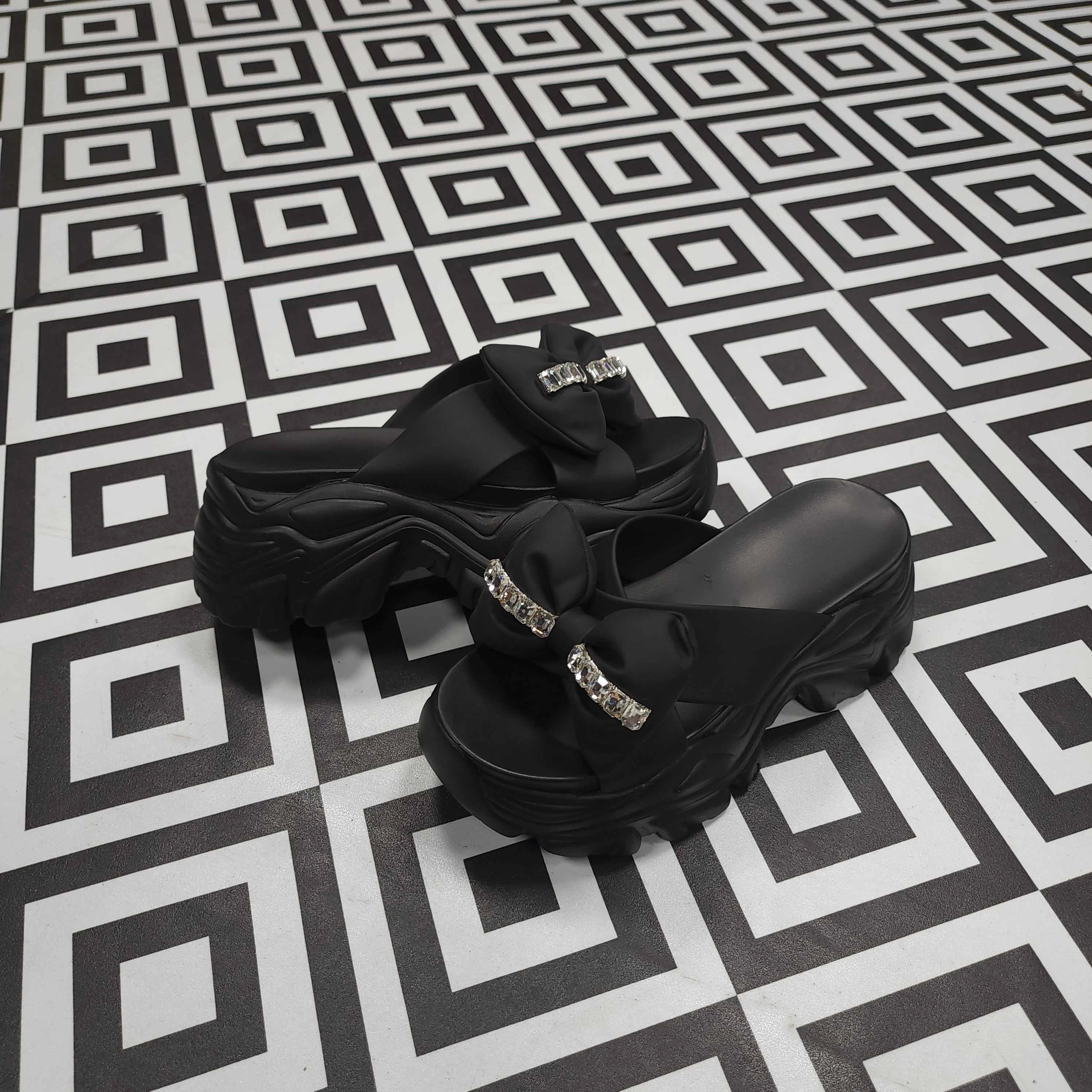 Toe Sandals Black Platform Sandals