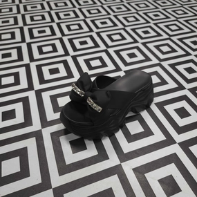 Sandals Beach Resort St Lucia Black Platform Sandals