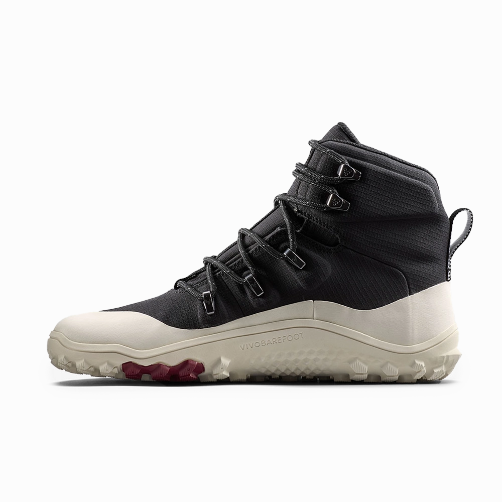 Sundowner Gtx Hiking Boots Vivobarefoot Tracker Textile AT Mens Obsidian/White