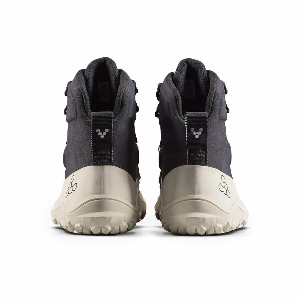 Best Ice Hiking Boots Vivobarefoot Tracker Textile AT Mens Obsidian/White