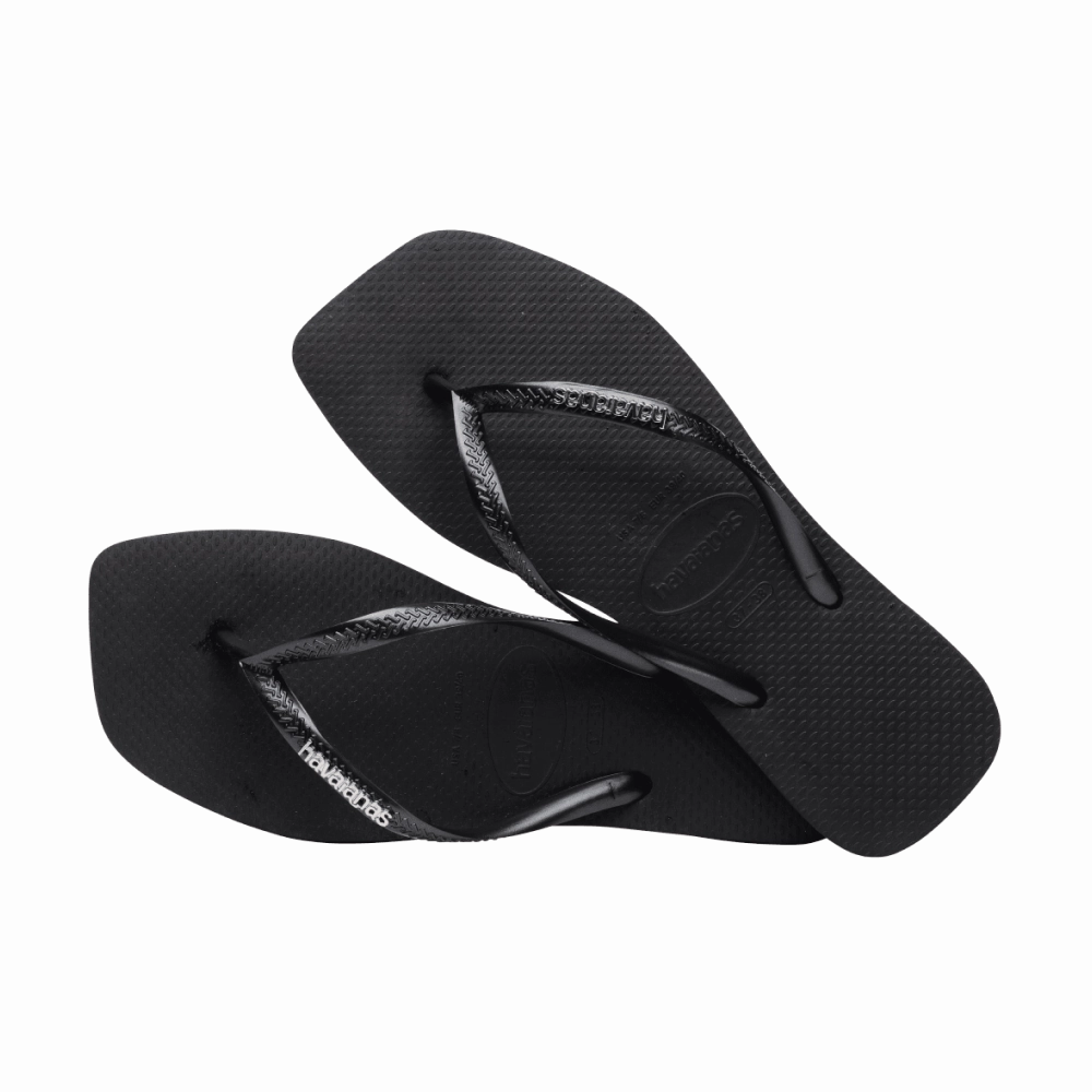 Slim Square Logo Metallic Flip Flops Grass Flip Flops