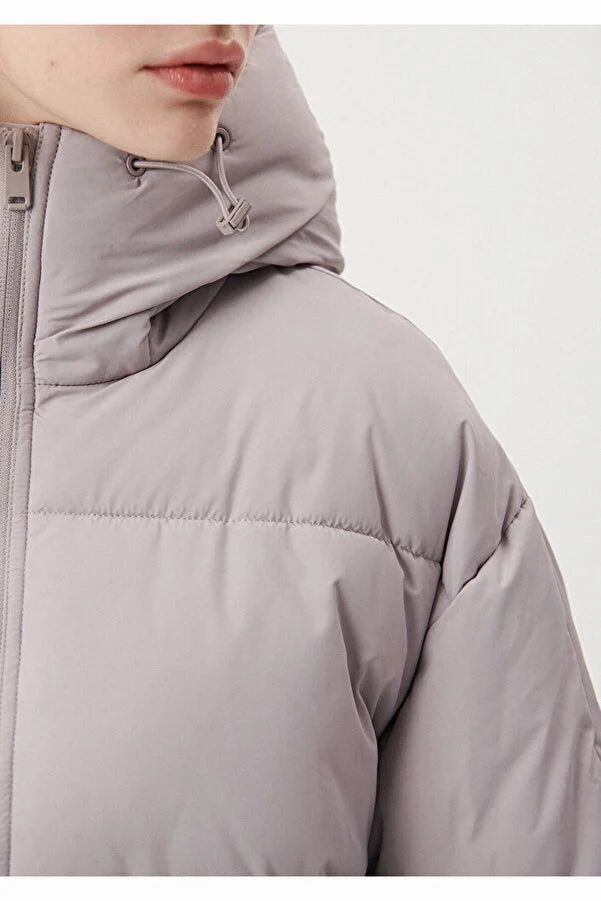 Coats With Hidden Pockets Blue Women's Grey Puffer Coats