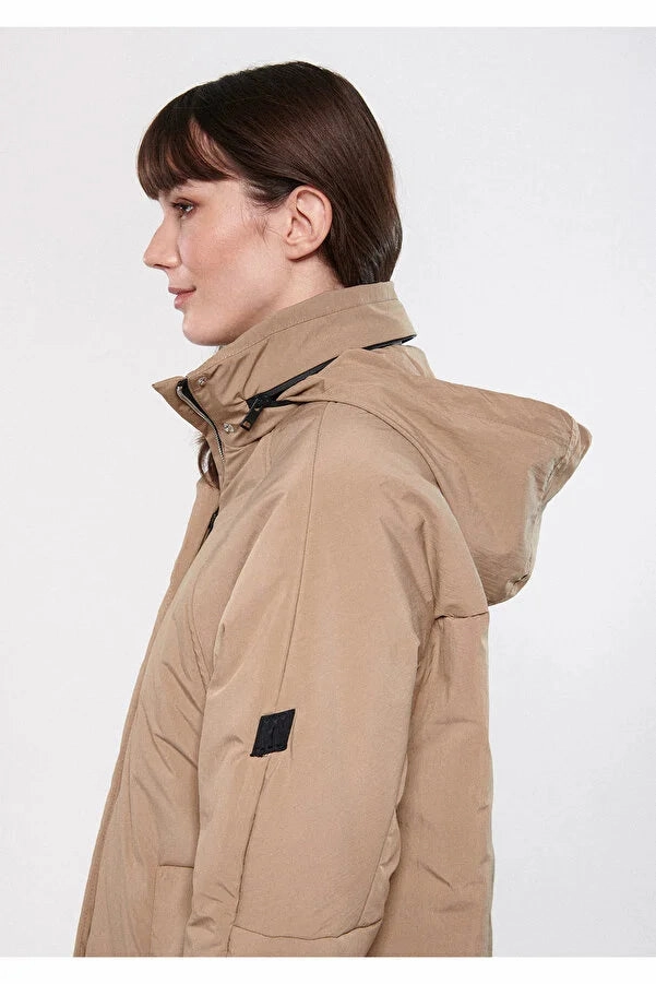 Pomeranian Coats Blue Women's Stand Collar Brown Coats