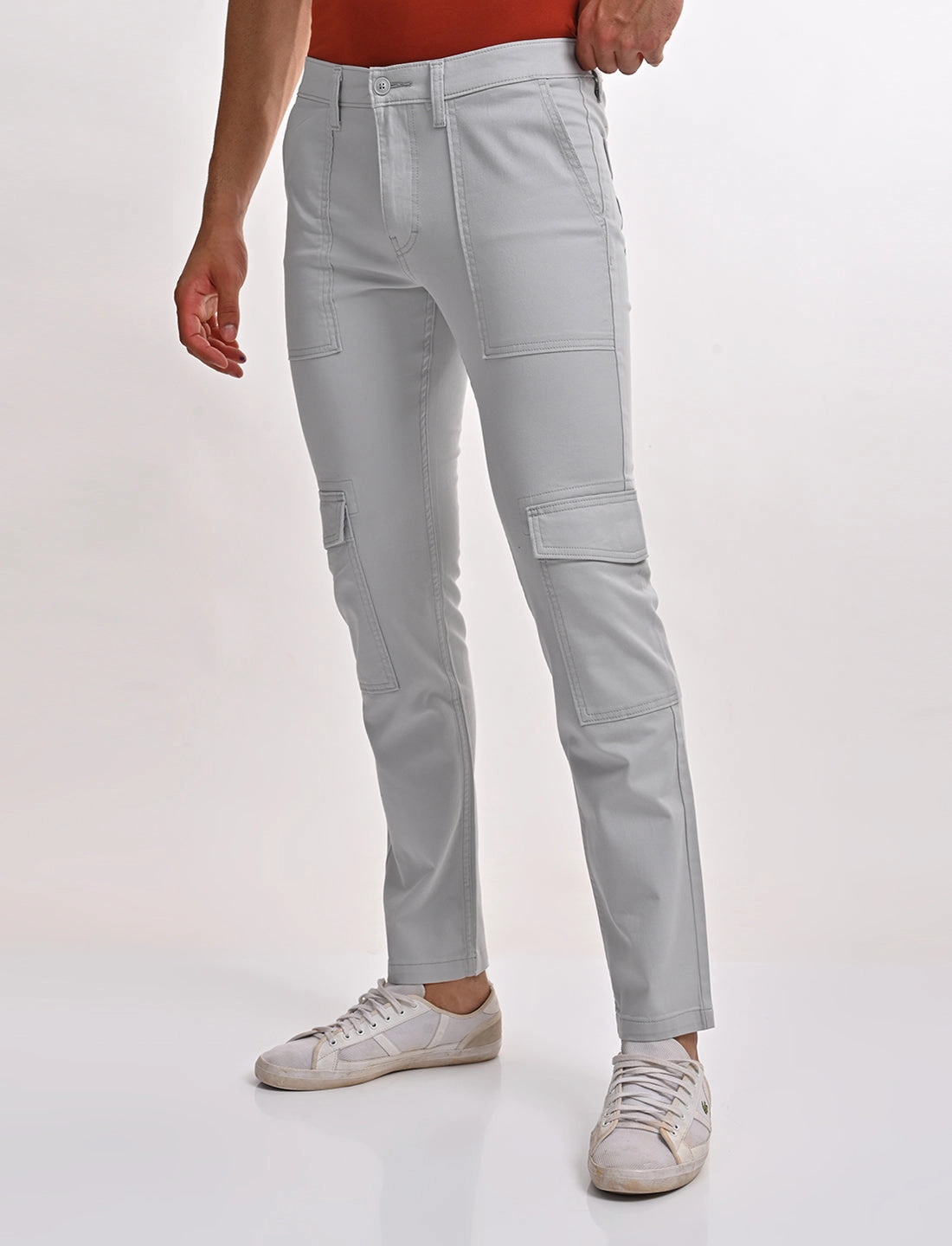 Men's 511 Slim Fit Light Grey Cargo Trousers Nohl Cargo Pants
