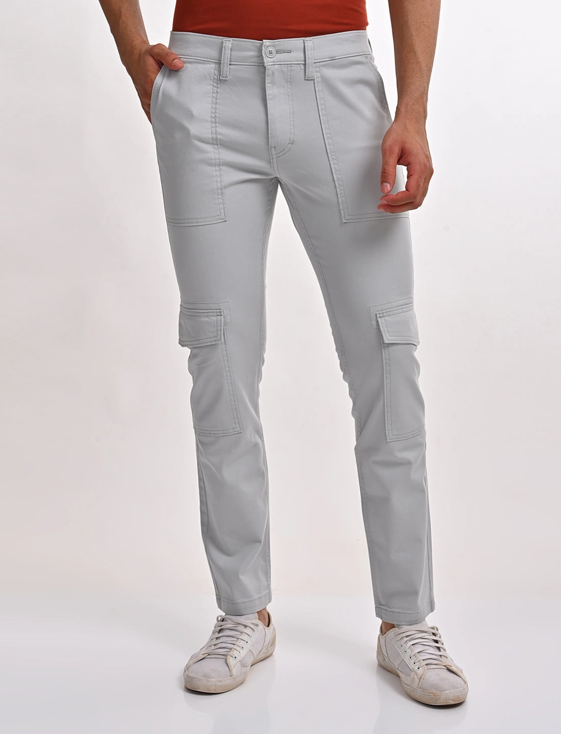 Dickies Newington Cargo Pants Men's 511 Slim Fit Light Grey Cargo Trousers