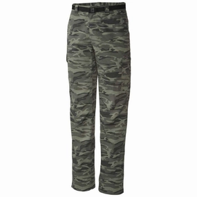 Columbia Men Green Silver Ridge Printed Cargo Pant (Sun Protection) Sail Cargo Pants