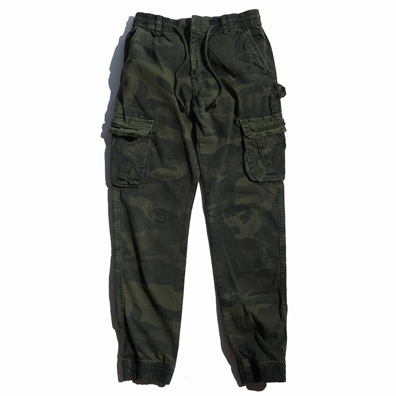 West Louis Multi-Pocket Color Camo Jogging Pants Polo Cargo Pants