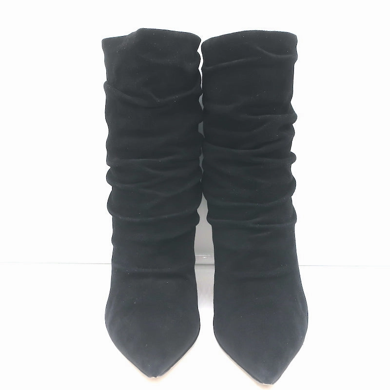 Gianvito Rossi Cecile Slouch Ankle Boots Black Suede Size 36.5 Alegria Boots